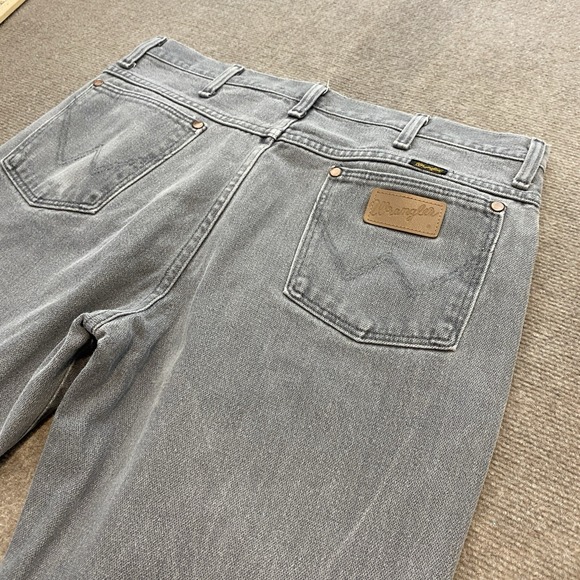 Wrangler Jeans Mens 34x30 Faded Gray 936 vtg Cowboy Cut Slim Western Boots - Picture 1 of 12